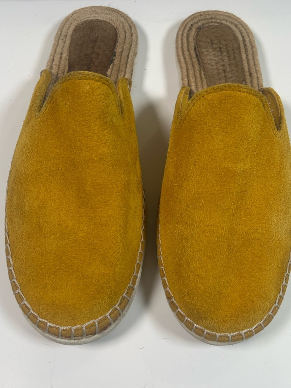 Seavees Mustard Suede Slip-On Espadrille Mules